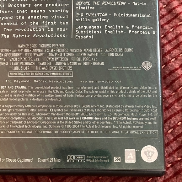 Warner Bros. Matrix Revolutions 2 disc widescreen set - Picture 15 of 16